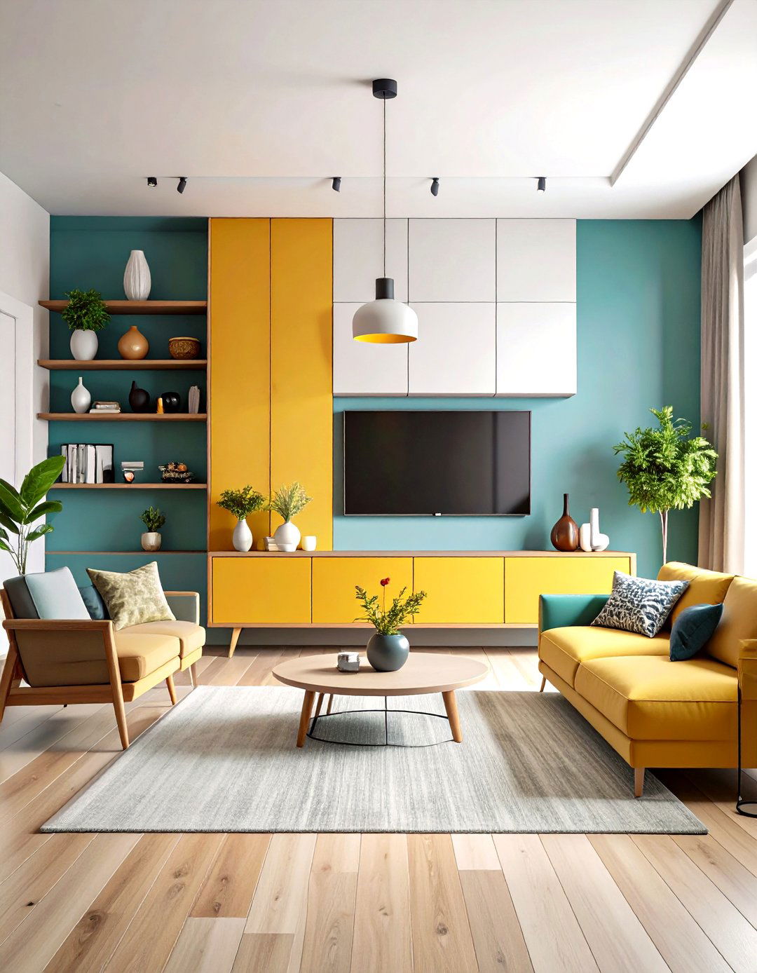 Floating Shelves and Built In Storage - 20 Tv Accent Wall Ideas