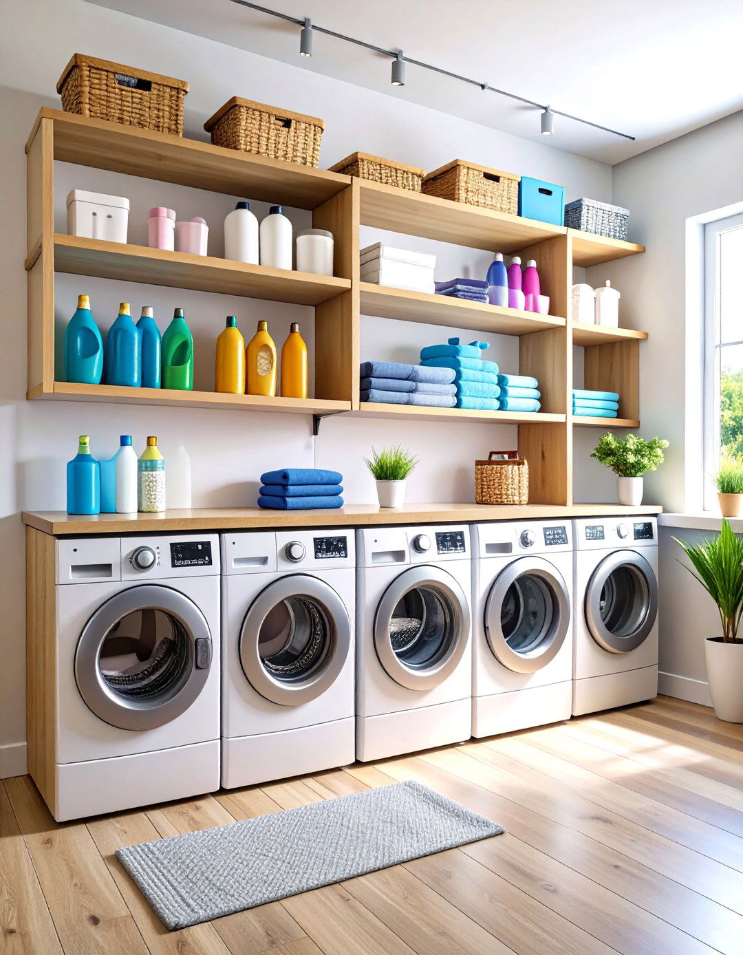 Floating Shelves for Easy Access - 20 Utility Room Ideas