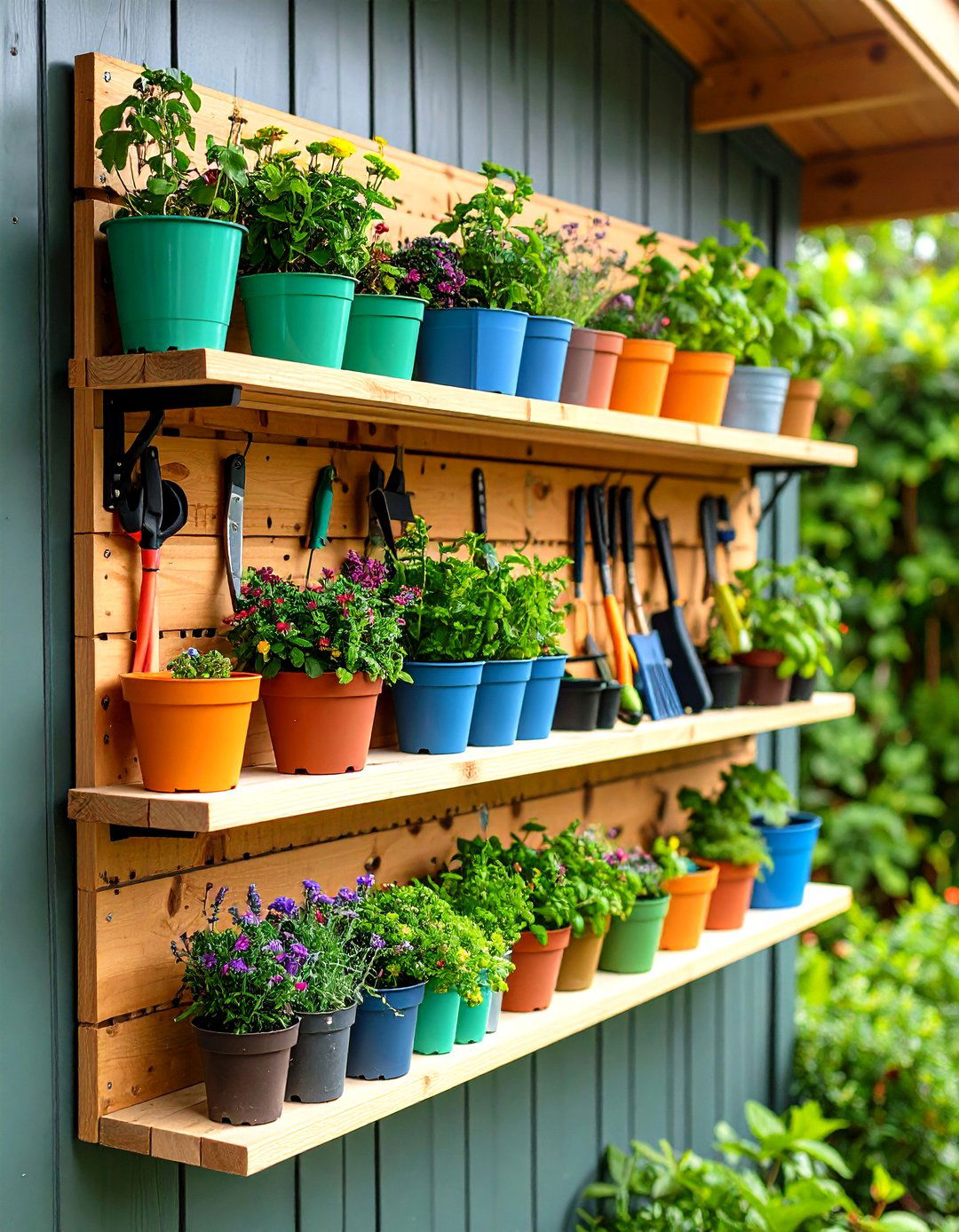 Floating Shelves - 20 Shed Organization Ideas