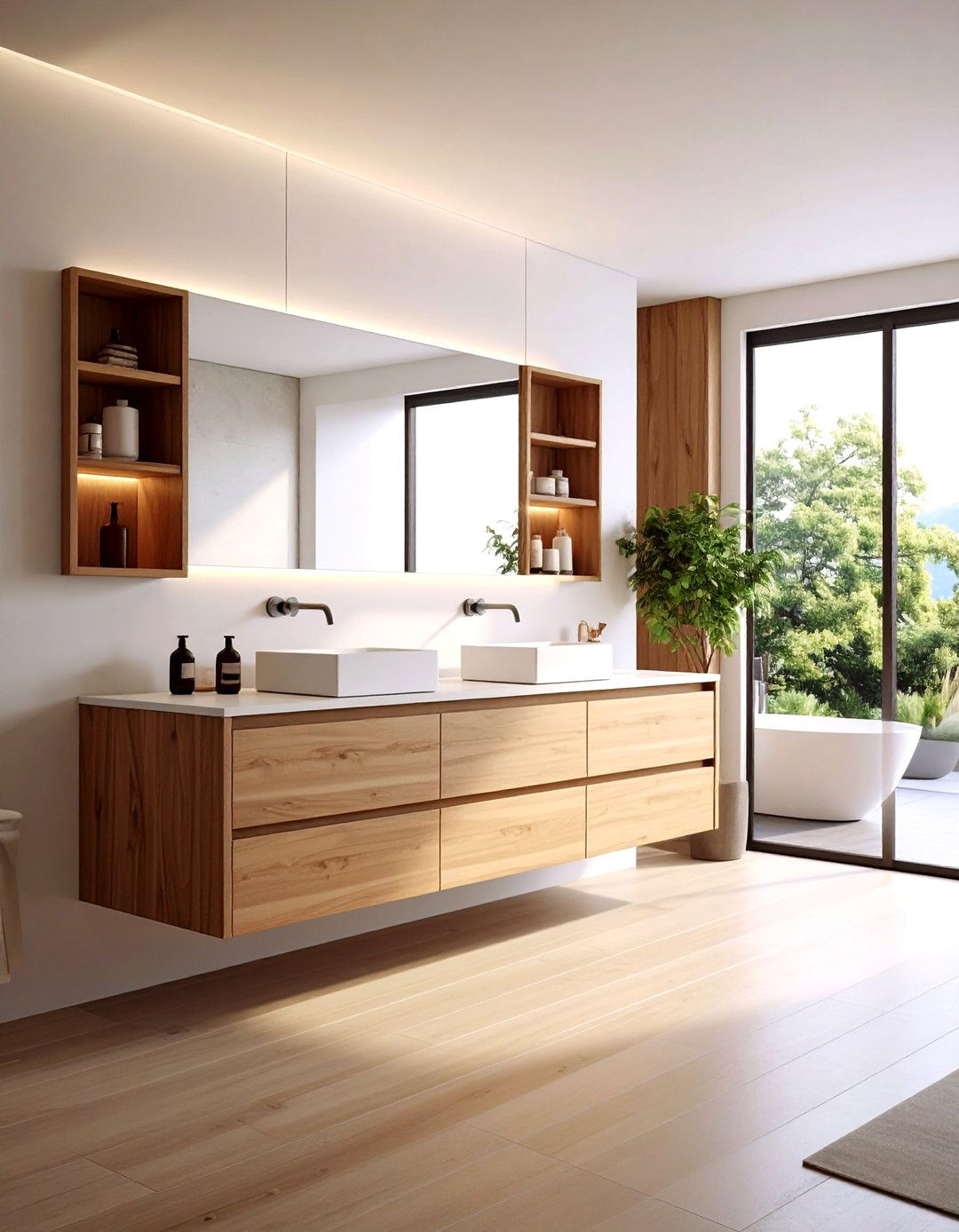 Floating Vanity Bathroom Modernity - 20 Aesthetic Bathroom Ideas