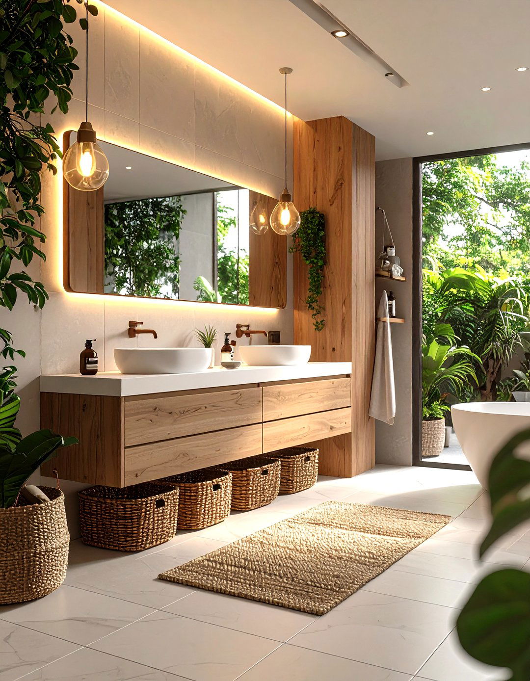 Floating Vanity That Frees Floor Space - 20 Guest Bathroom Ideas