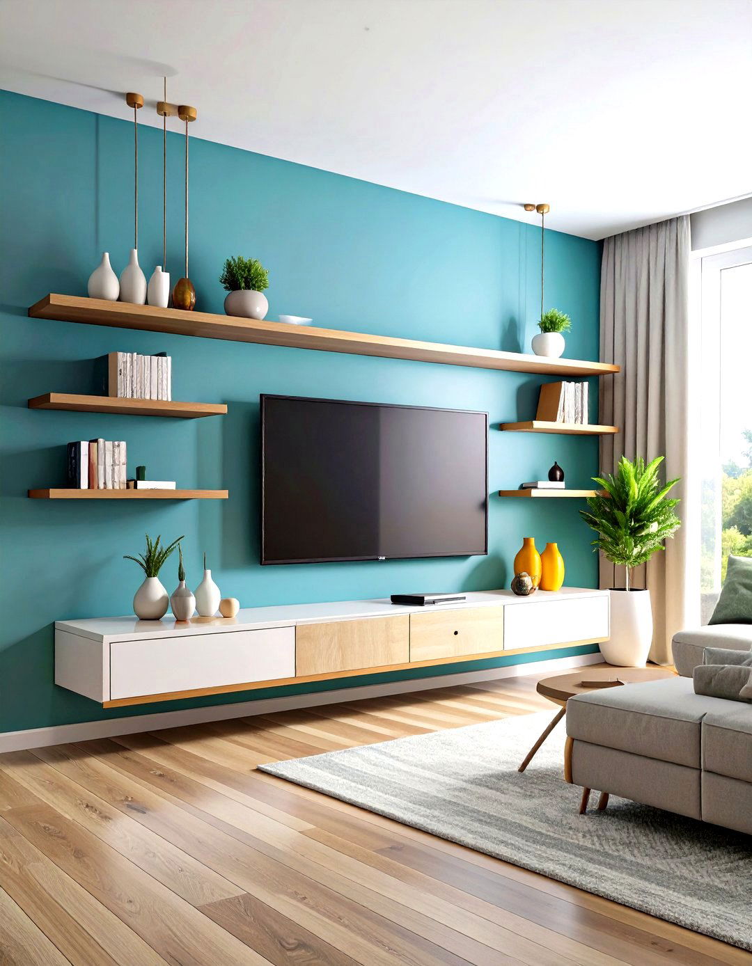 Floating Wall Mounted TV Stand - 20 Tv Stand Ideas