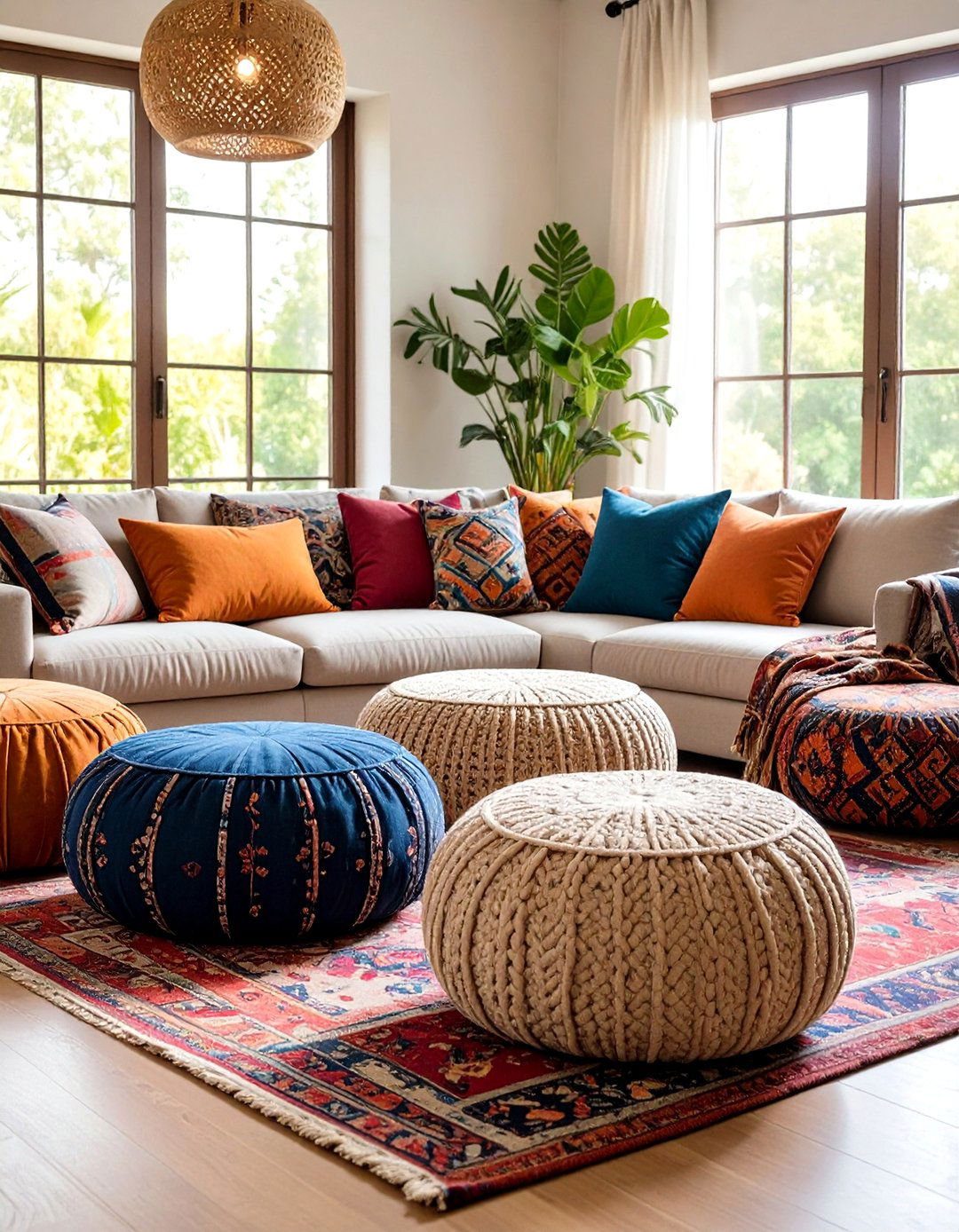 Floor Cushion Seating in Front of Fireplace - 20 Chairs in Front of Fireplace Ideas
