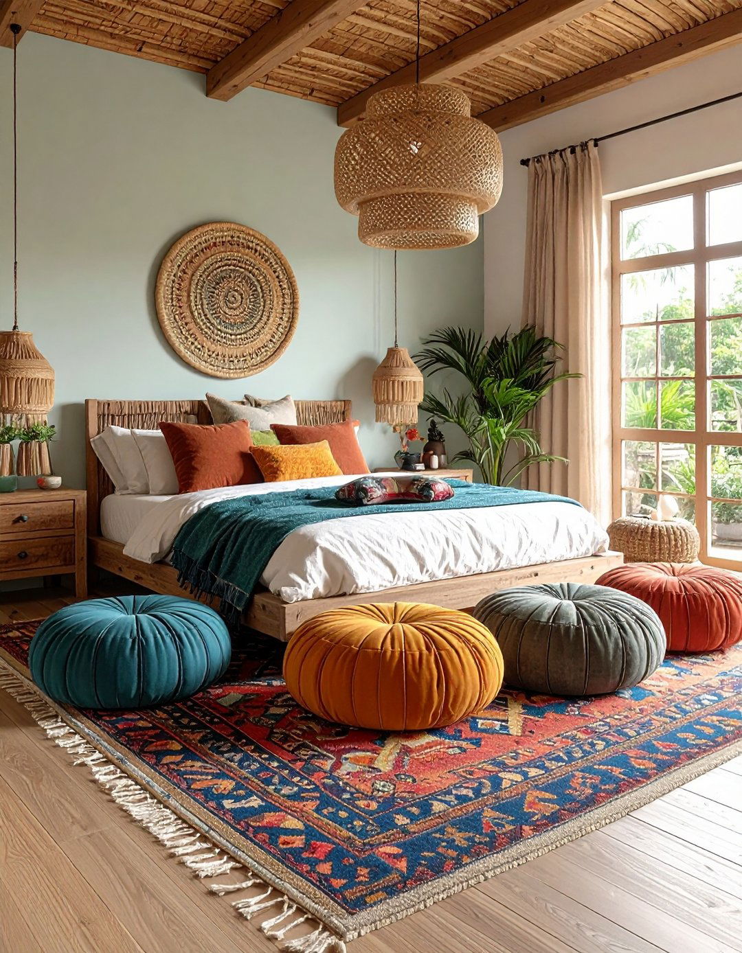 Floor Cushions Invite Casual Boho Bedroom Hangouts - 20 Girls Boho Bedroom Ideas