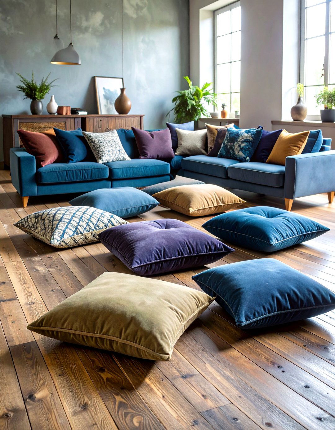 Floor Pillows and Poufs for Grunge Room Decor - 20 Grunge Aesthetic Room Decor Ideas