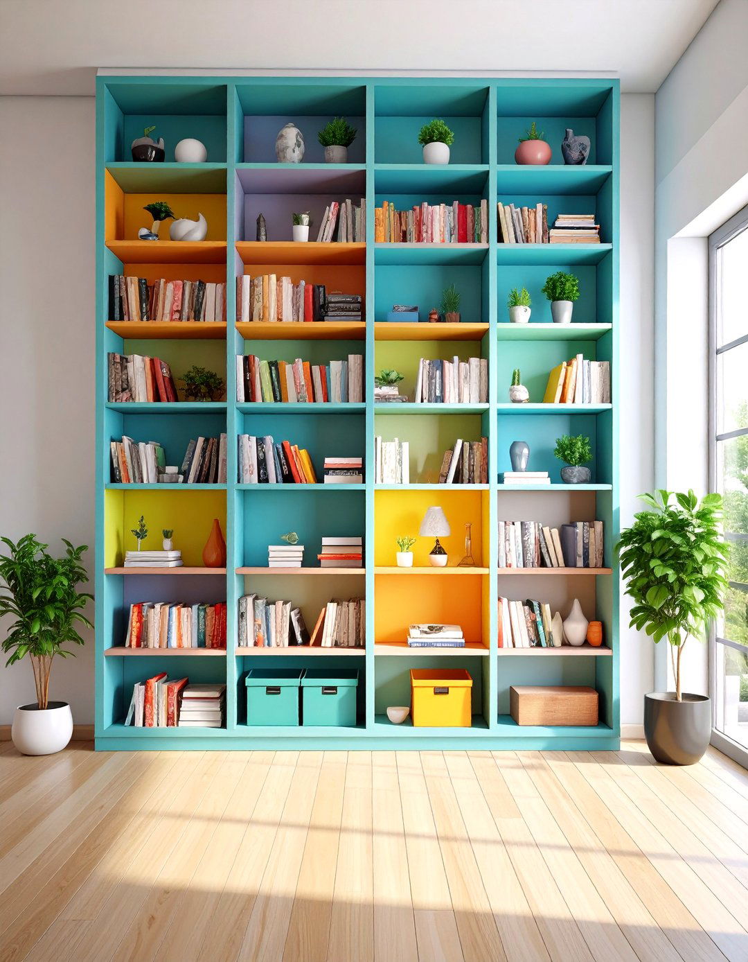 Floor to Ceiling Bookcases - 20 Small Apartment Storage Ideas