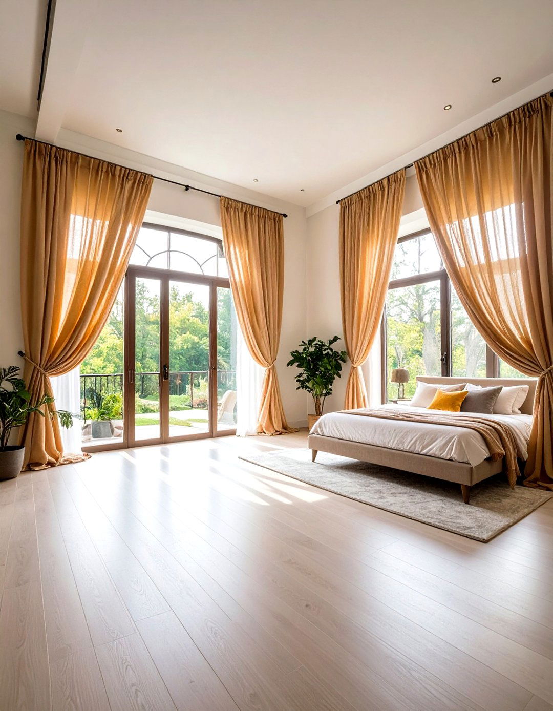 Floor to Ceiling Curtains - 20 Studio Apartment Ideas