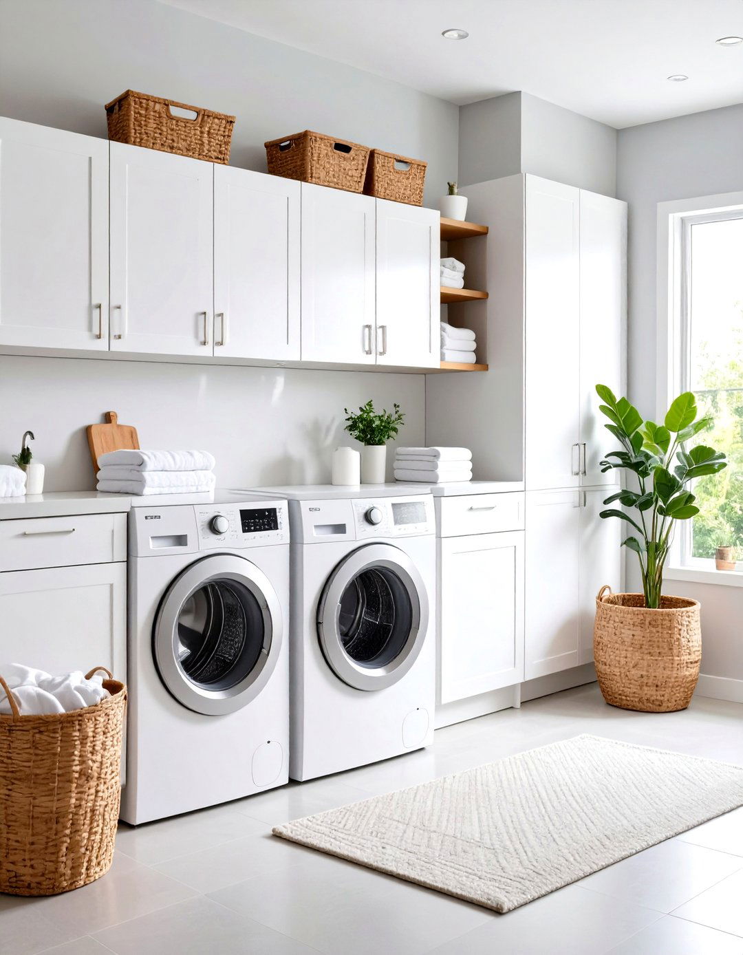 Floor to Ceiling Laundry Room Cabinet Storage - 20 Laundry Room Cabinet Ideas