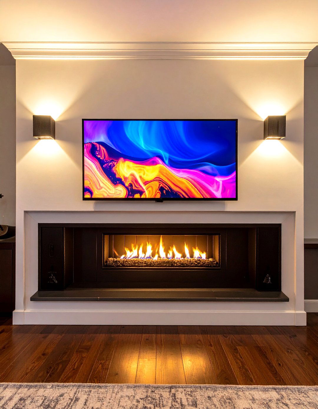 Floor to Ceiling Library Ladder Surrounding the Fireplace - 20 Fireplace Built-in Ideas