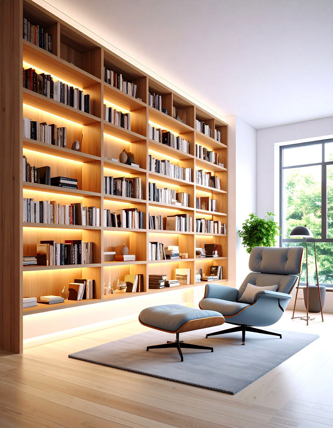 Floor to Ceiling Library Wall - 20 Home Library Ideas