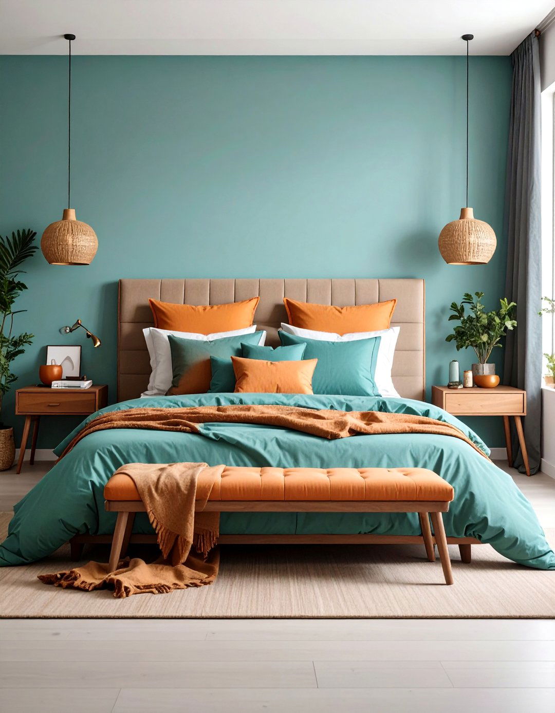 Flooring and Carpets - 20 Teal and Orange Color Scheme for Your Rooms