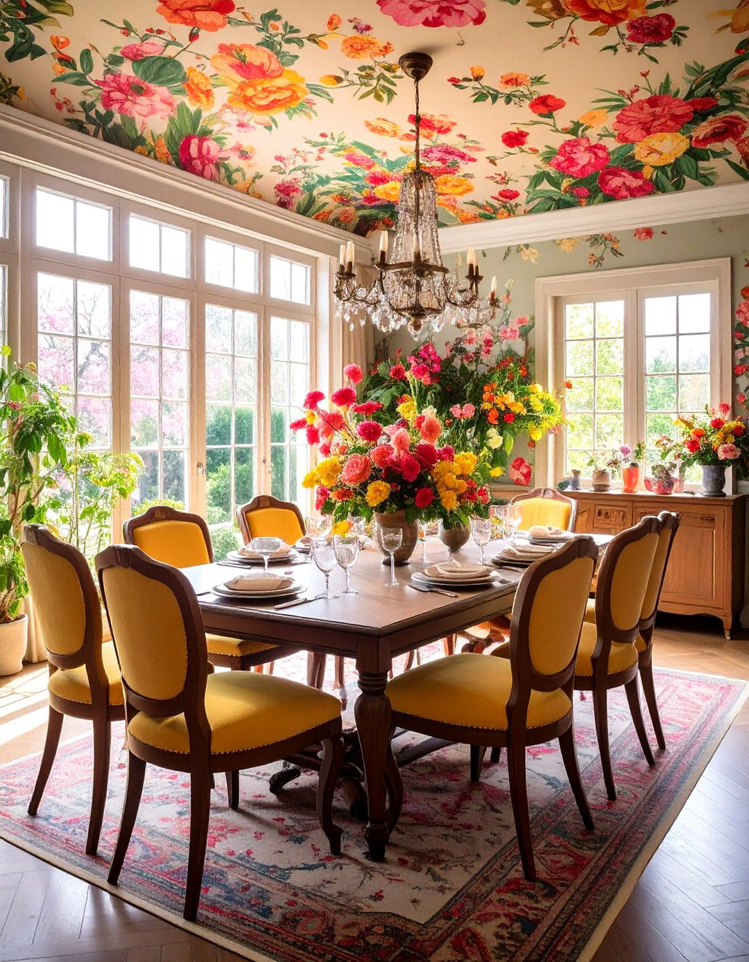 Floral Ceiling Wallpaper Prints - 20 Ceiling Wallpaper Ideas