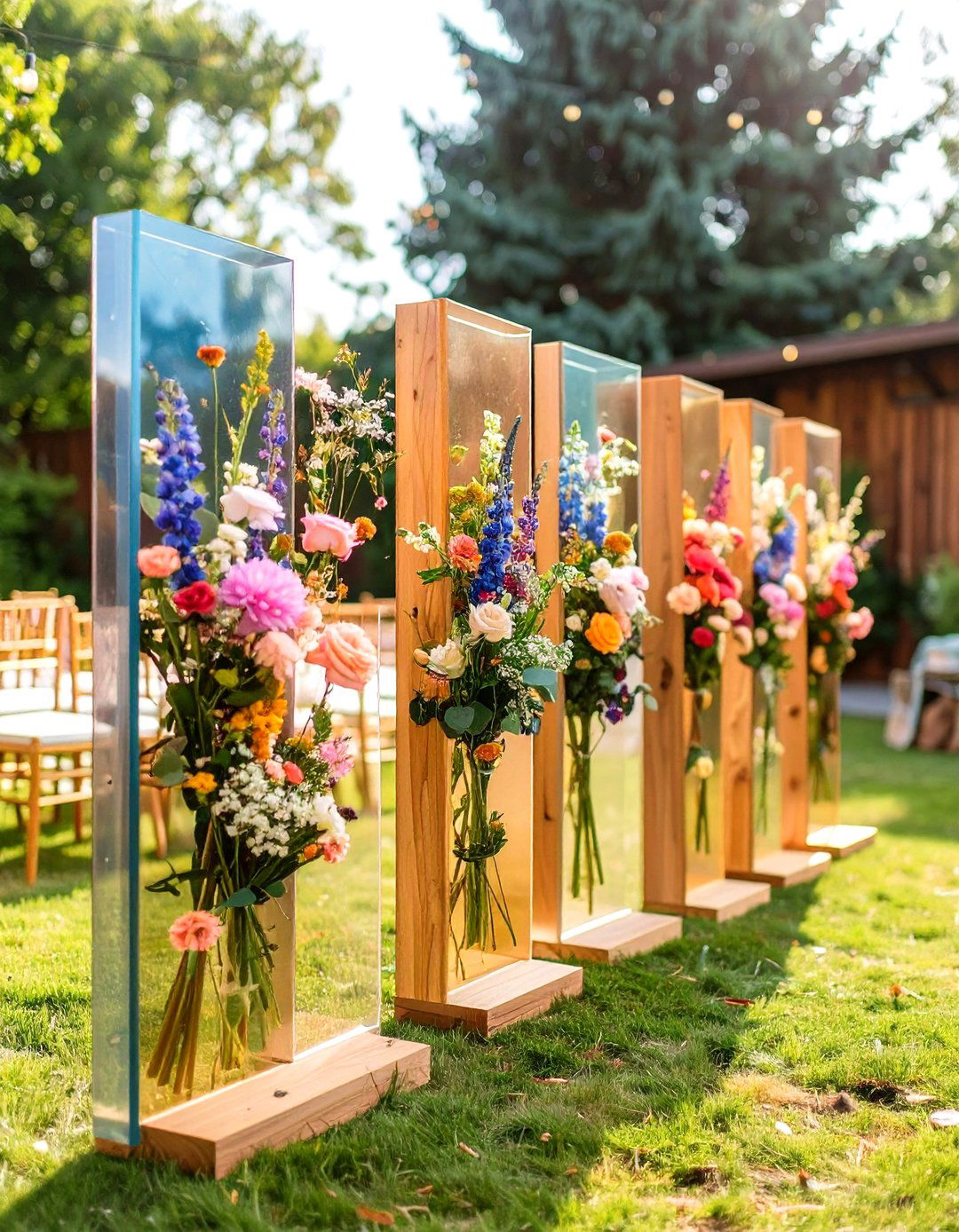 Floral Embedded Resin Wedding Sign Display - 20 Wedding Sign Ideas