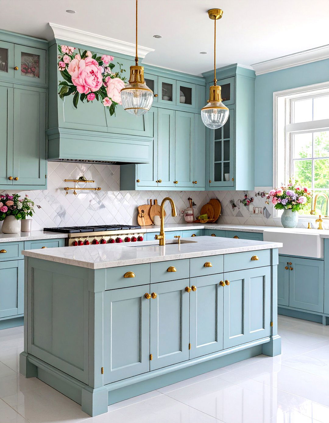 Floral Kitchen Wallpaper Romance - 20 Kitchen Wallpaper Ideas