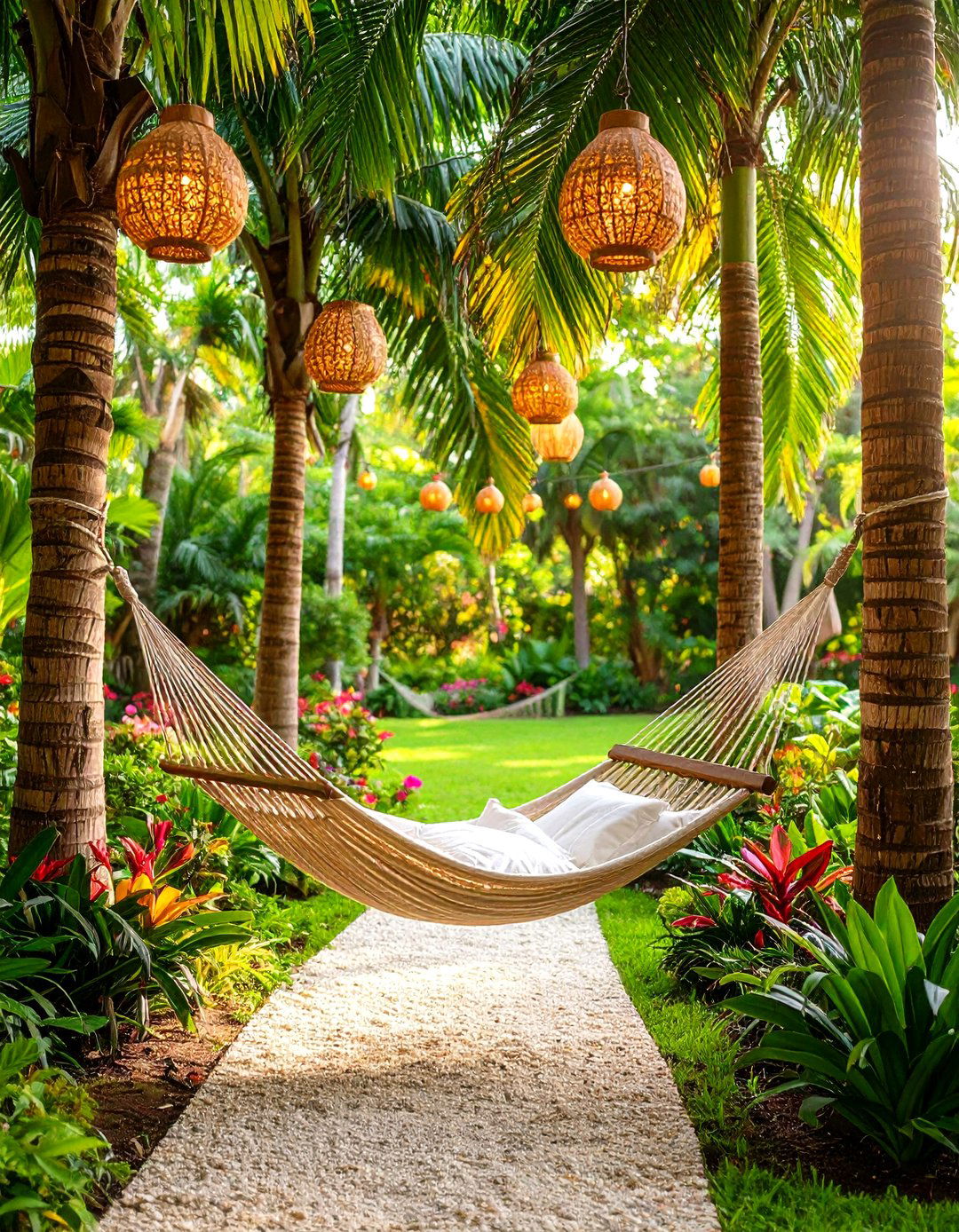 Florida Backyard Hammock Retreat under Palms - 20 Florida Backyard Ideas