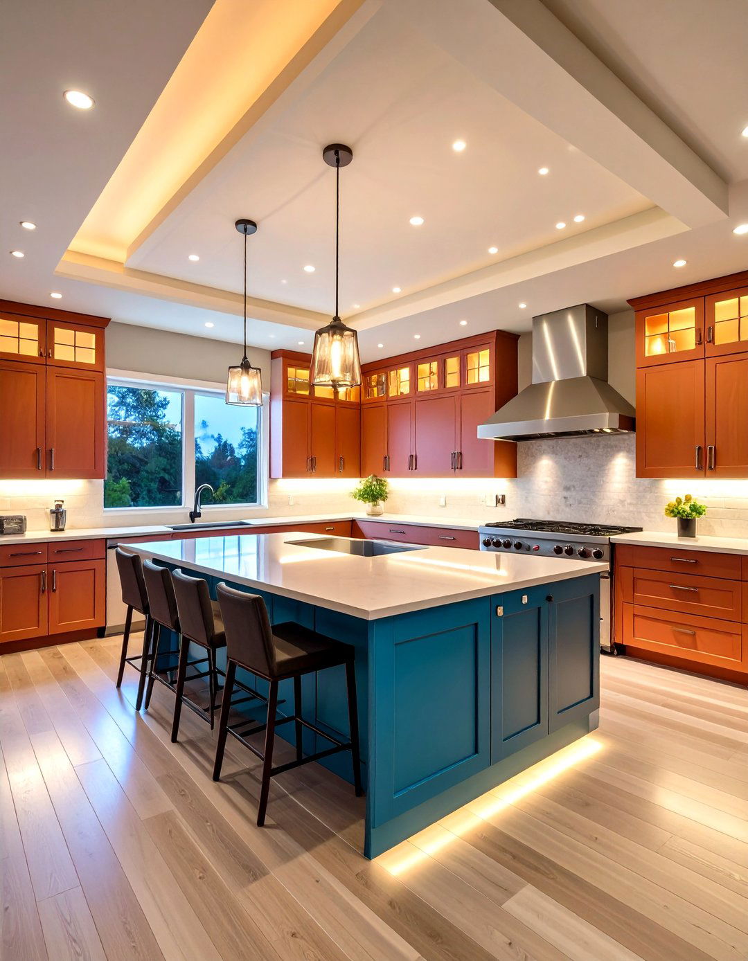 Flush Mount Kitchen Island Lighting for Low Ceiling Solutions - 20 Kitchen Island Lighting Ideas