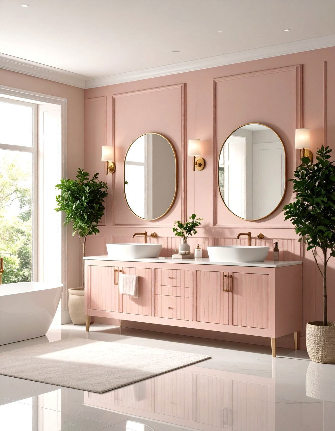 Fluted Wainscoting for Textured Sophistication - 20 Powder Room Wainscoting Ideas