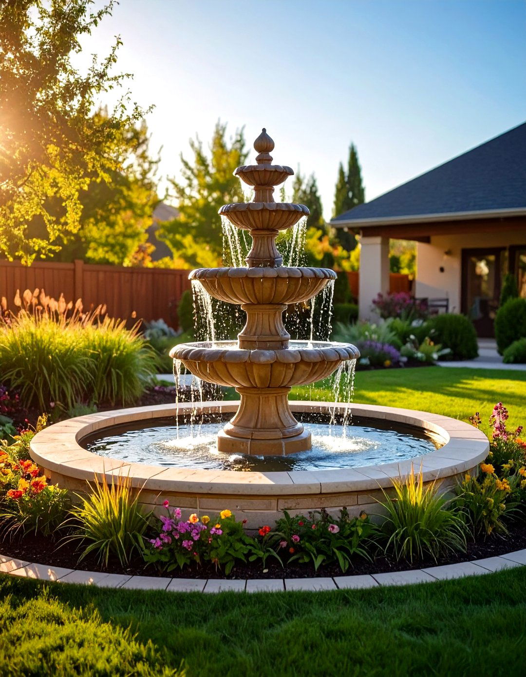 Focal Point Fountain Sculpture - 20 Hardscape Ideas