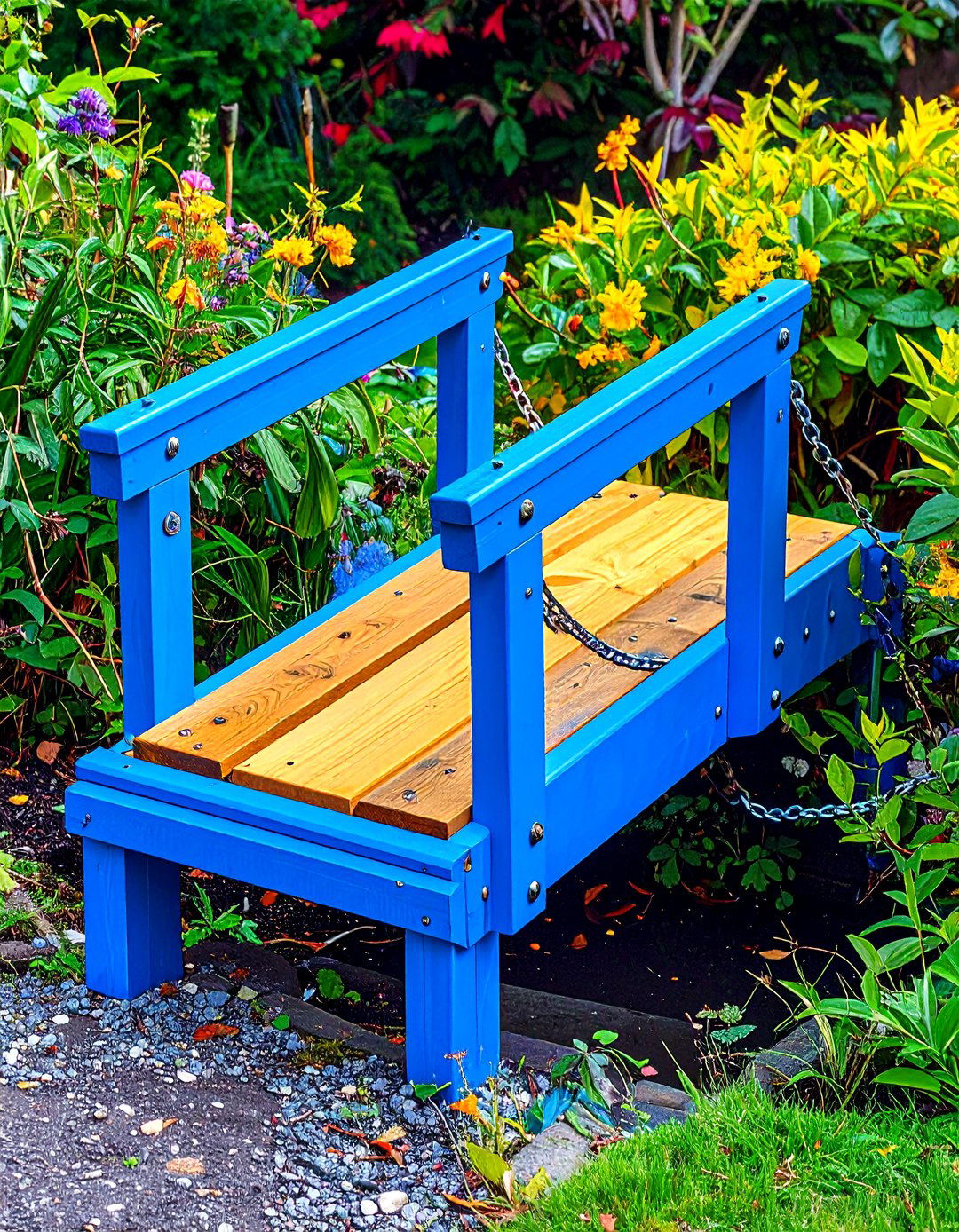 Fold Away Drawbridge for Small Ponds - 20 Garden Bridge Ideas