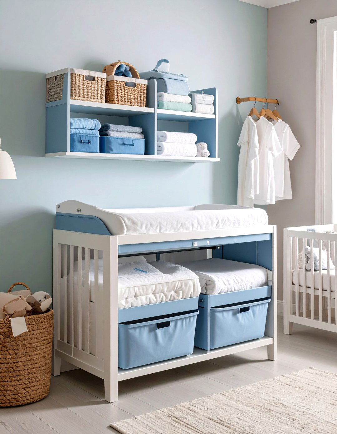 Fold Down Changing Station - 20 Small Nursery Ideas