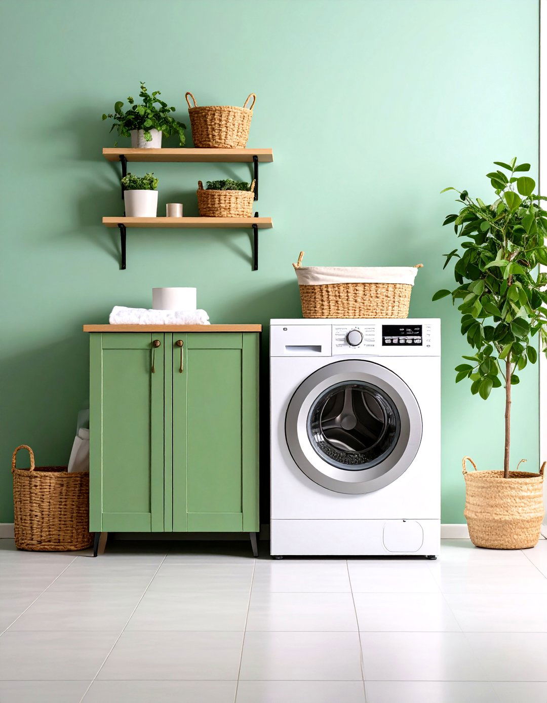 Fold Down Folding Table - 20 Small Laundry Room Ideas With a Top Load Washing Machine