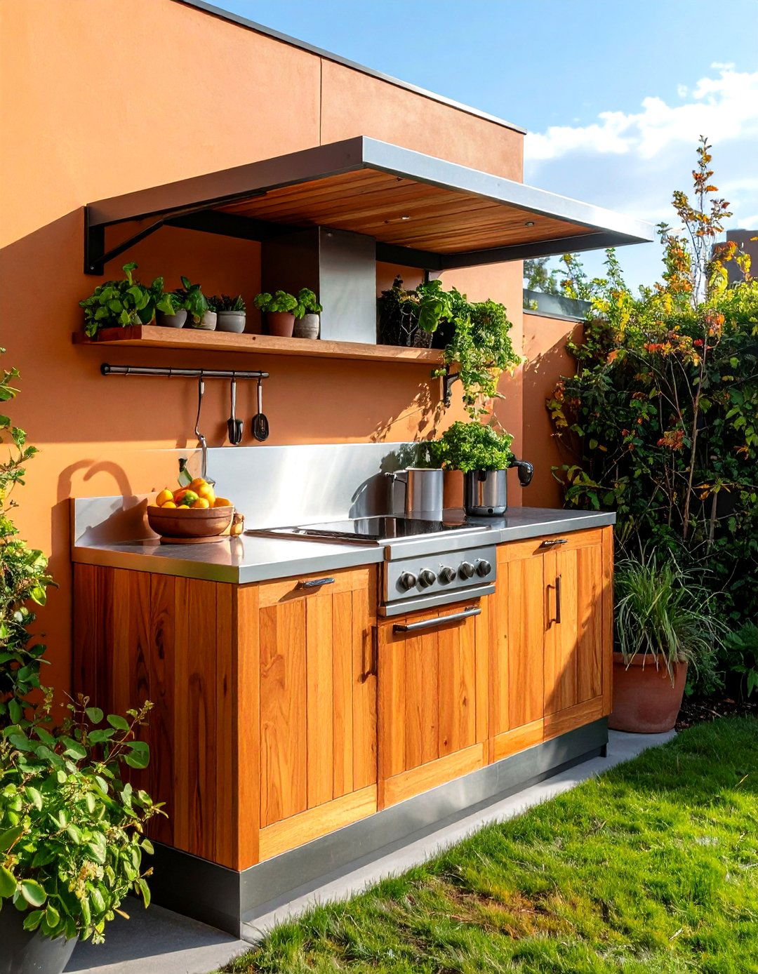 Fold Down Tables - 20 Small Outdoor Kitchen Ideas
