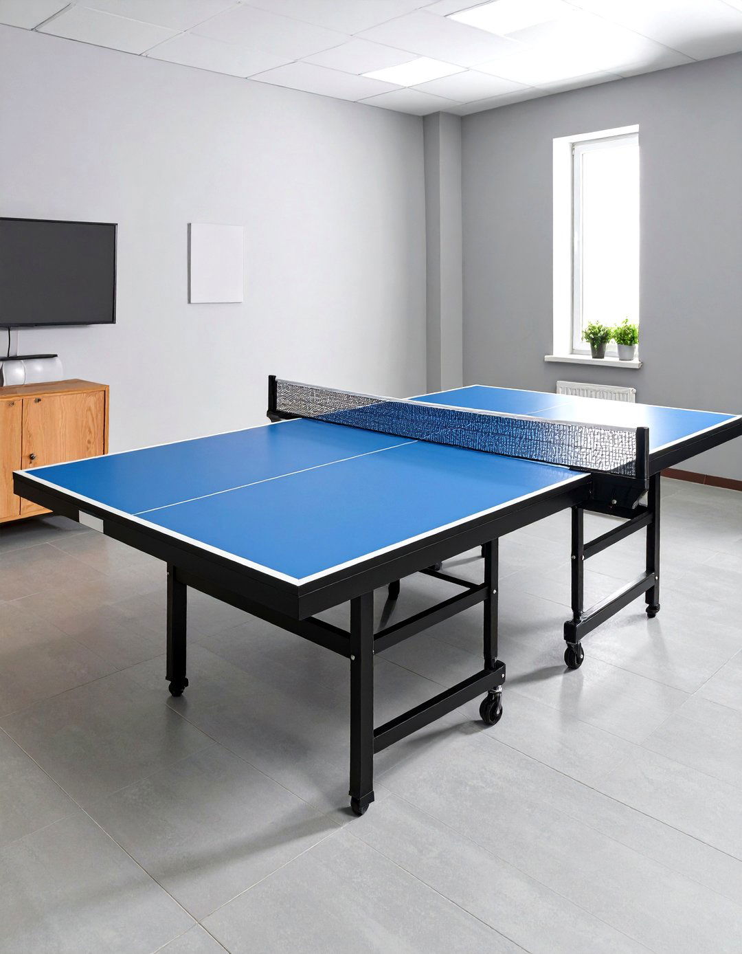 Foldable Ping Pong Table to Max Out Garage Game Room Space - 20 Garage Game Room Ideas