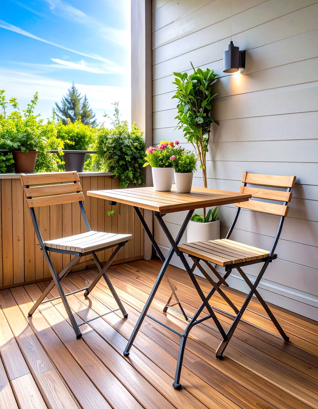 Foldaway Bistro Set Deck Seating - 20 Deck Seating Ideas