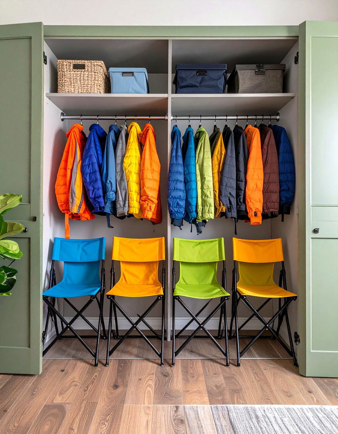 Folding Chairs That Stow Easily - 20 Small Living Room Ideas With Tv and Dining Table