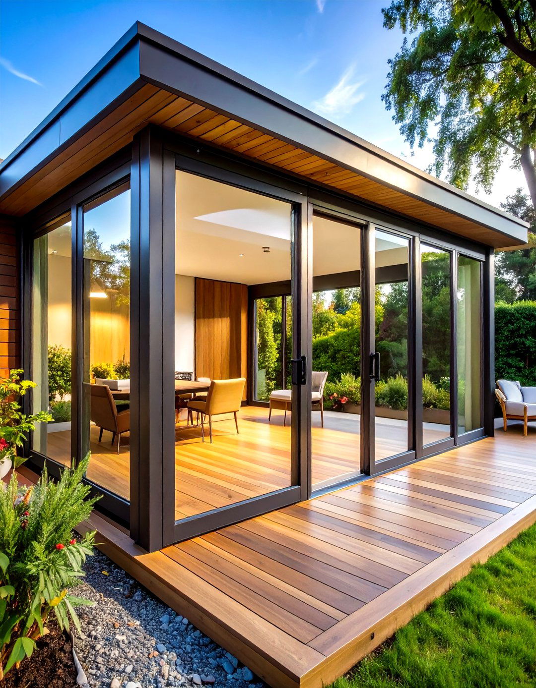 Folding Glass Porch Doors for Flexible Living - 20 Glass Porch Design Ideas