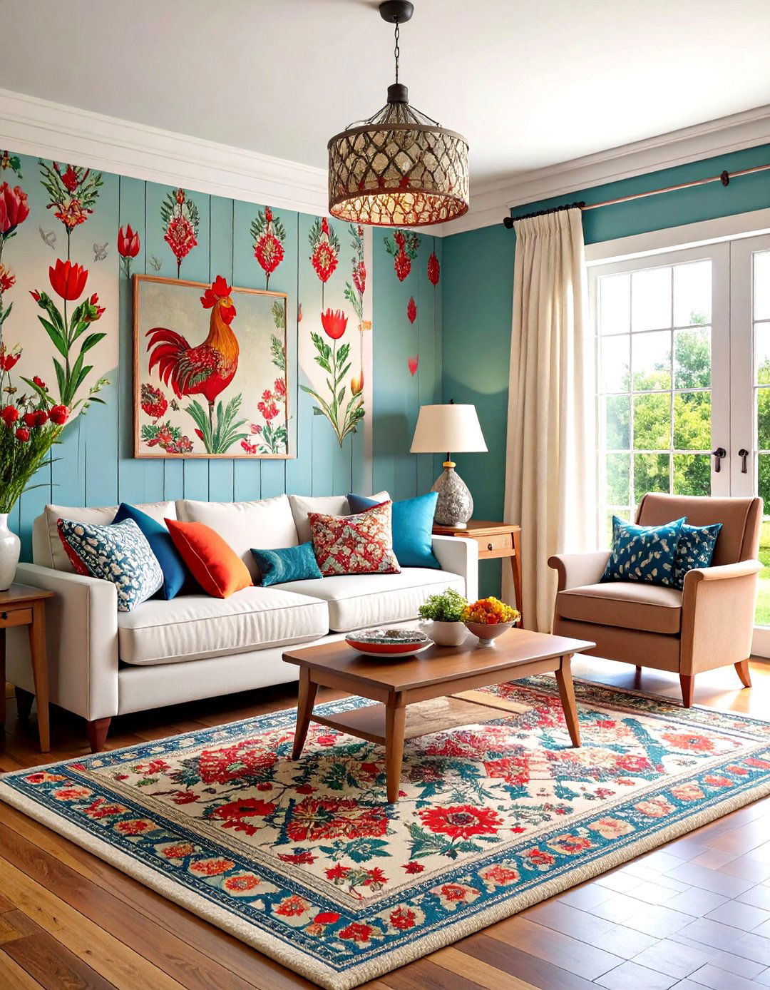 Folk Art Inspired Stencils and Motifs - 20 Vintage Decor Ideas