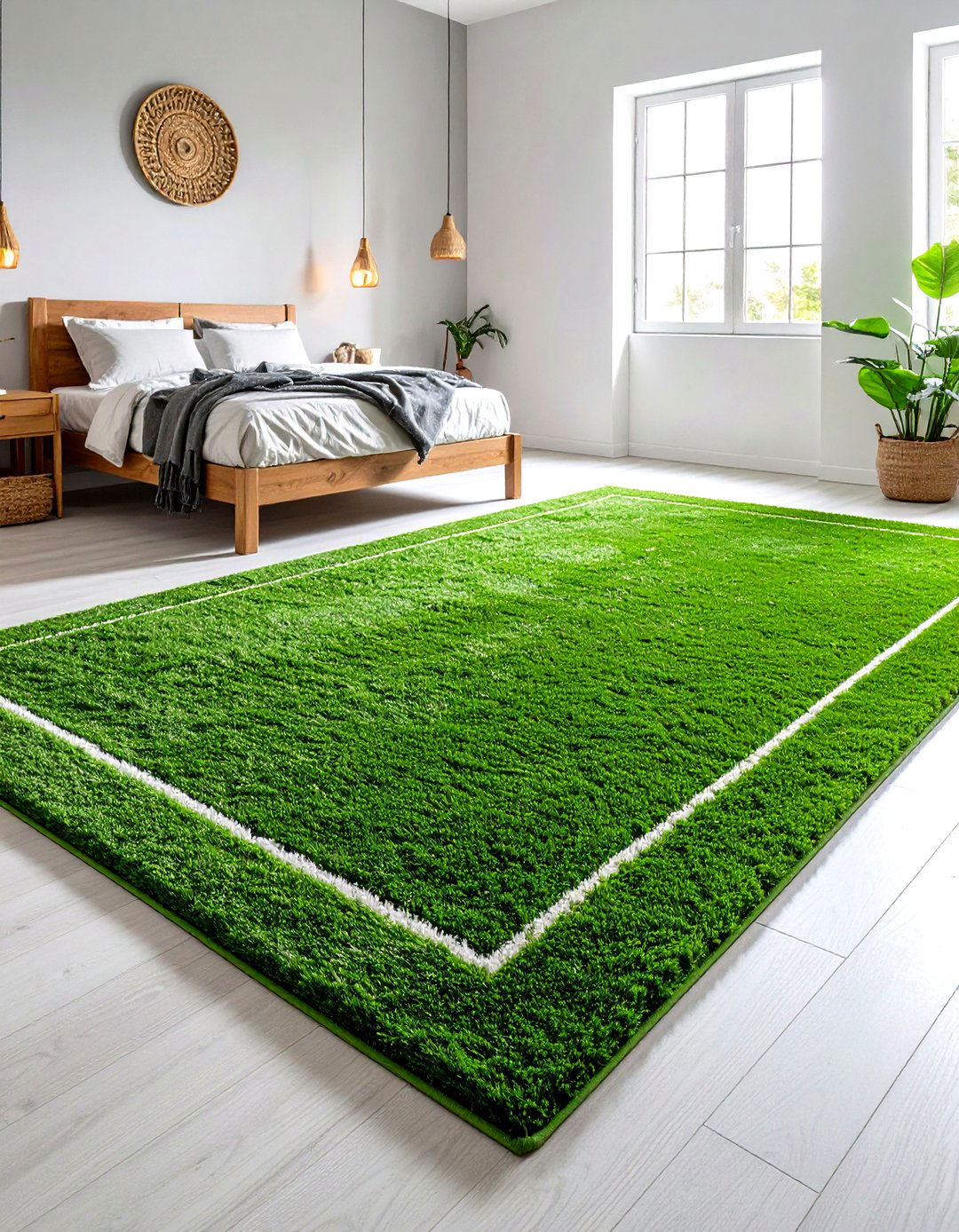 Football Room Decor Artificial Turf Rug - 20 Football Room Decor Ideas
