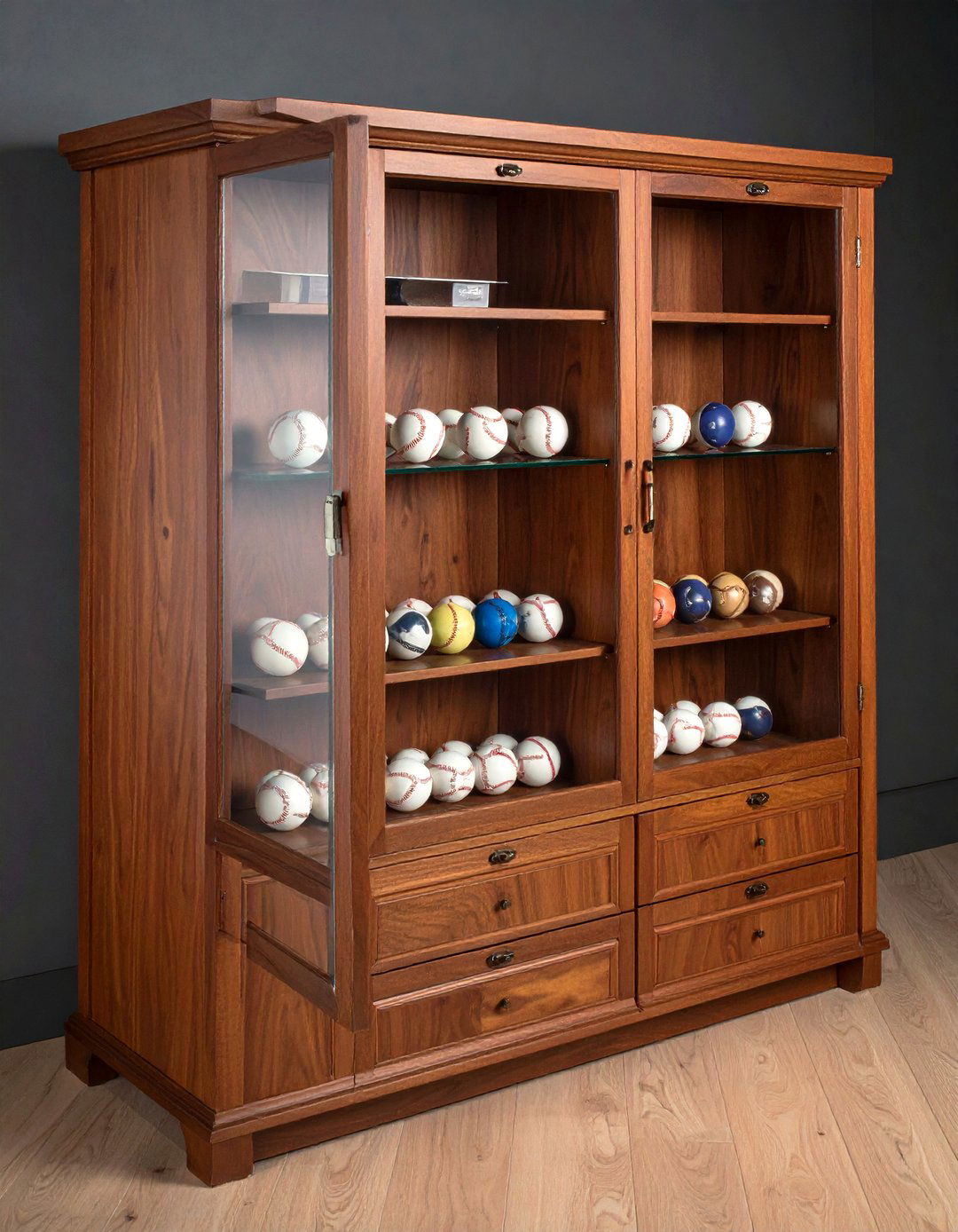 Football Room Decor Autographed Ball Display Shelf - 20 Football Room Decor Ideas