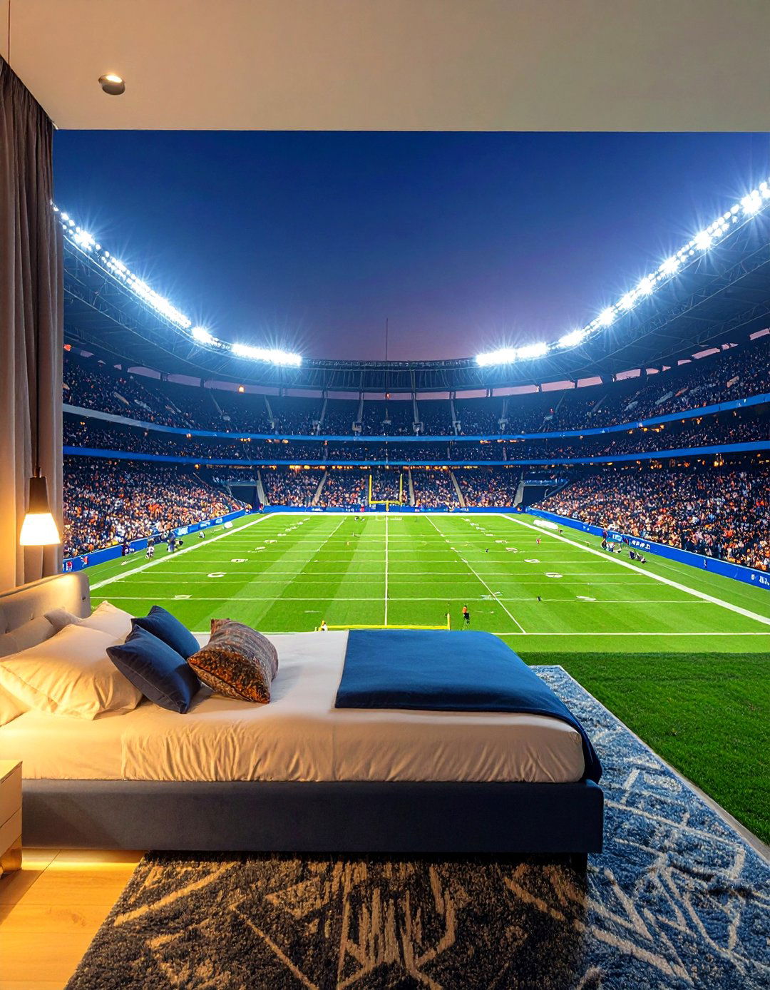 Football Room Decor Stadium Wall Mural - 20 Football Room Decor Ideas