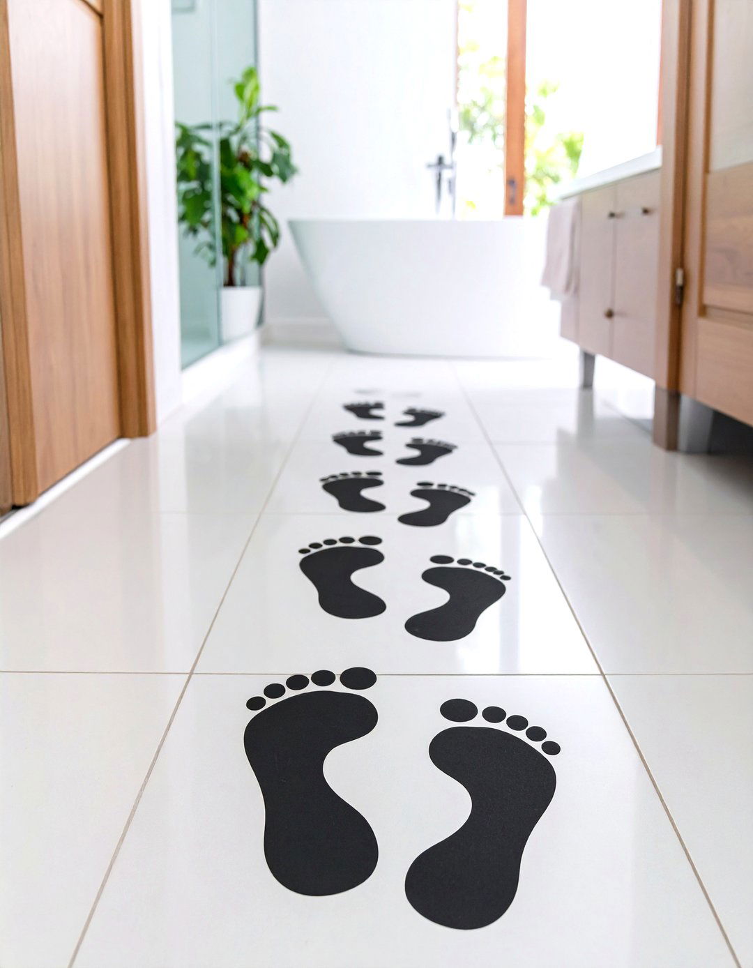 Footsteps of Mischief Marauders Trail in a Harry Potter Bathroom - 20 Harry Potter Bathroom Ideas