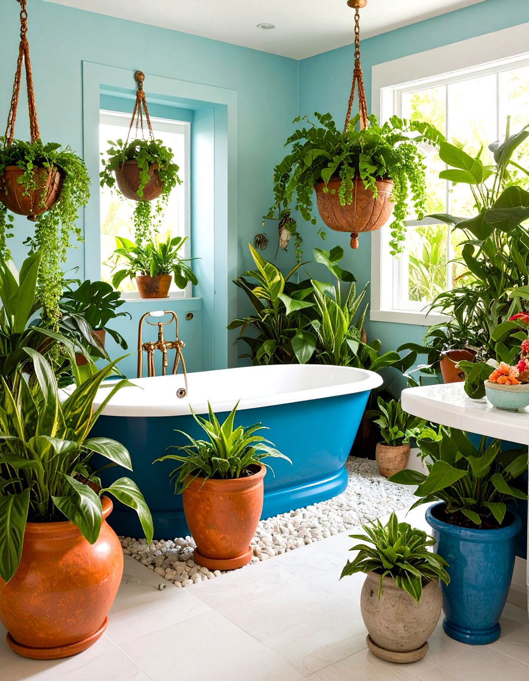 Forbidden Forest Greenery Plants in a Harry Potter Bathroom - 20 Harry Potter Bathroom Ideas