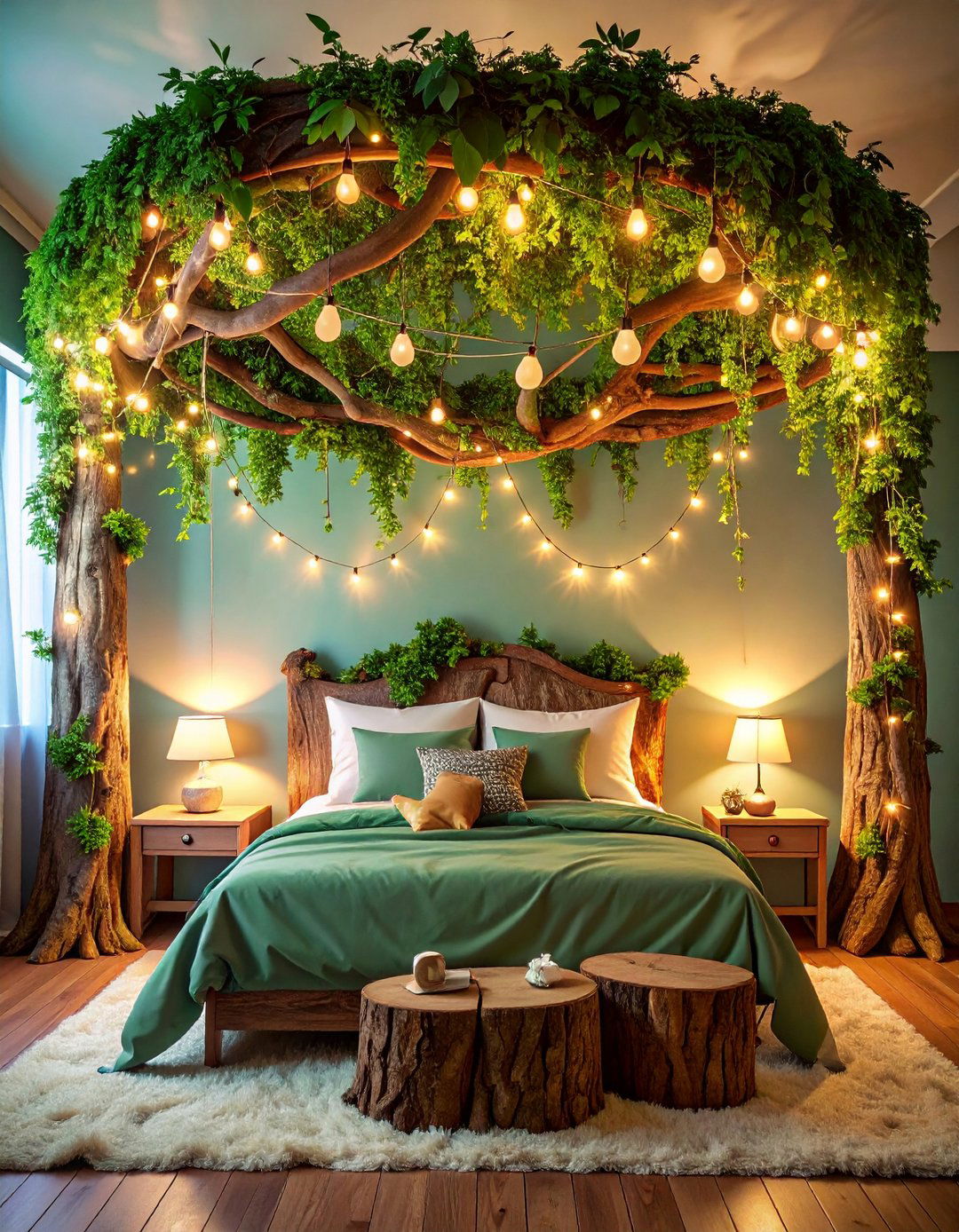 Forest Canopy Bedroom with Tree Inspired Architecture - 20 Fantasy Bedroom Ideas