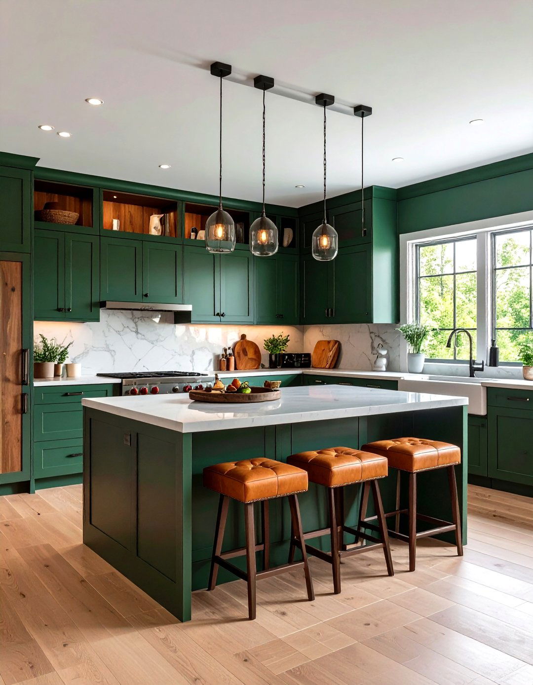 Forest Green Breakfast Nook or Pantry Alcove - 20 Forest Green Kitchen Ideas