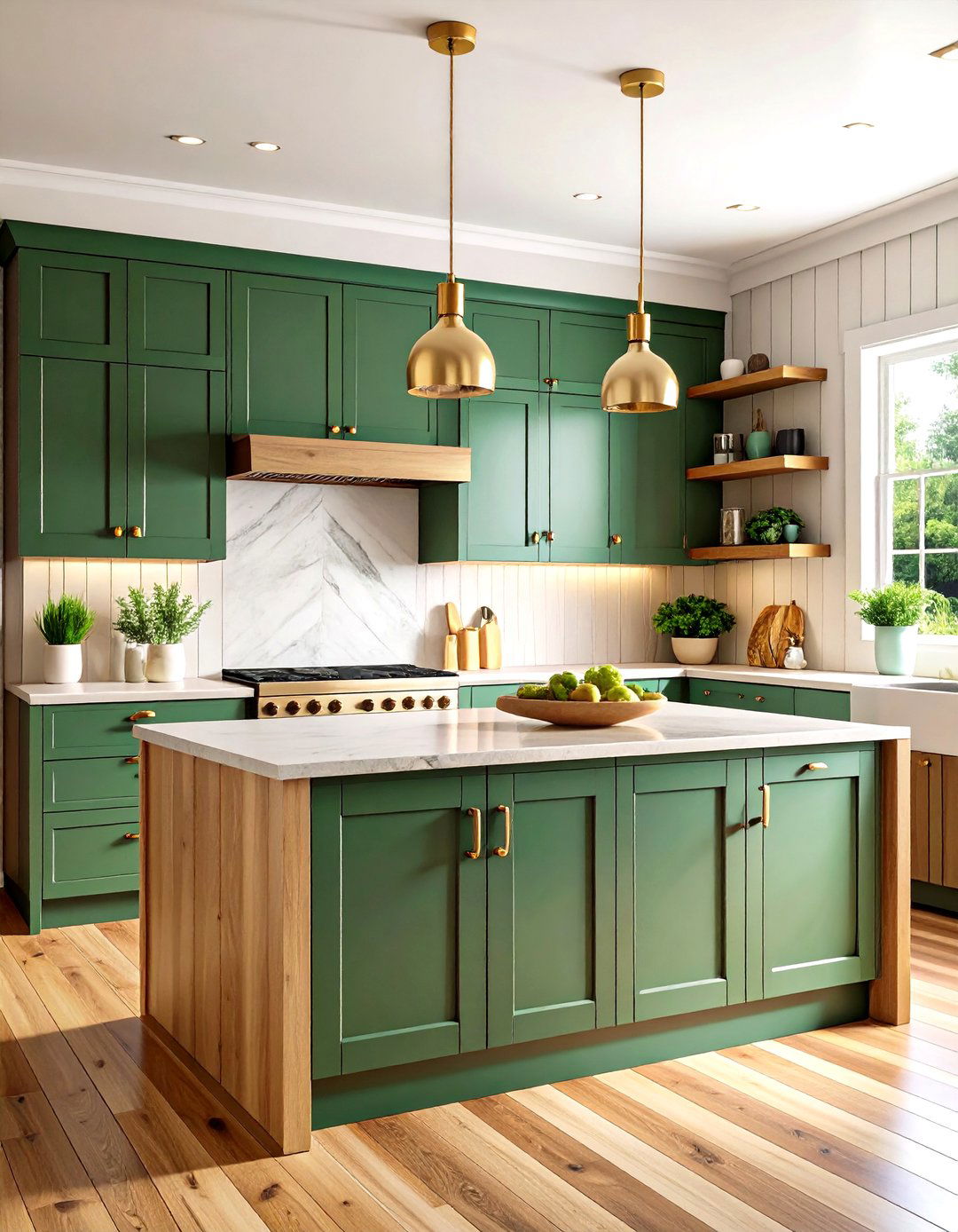 Forest Green Quartz Countertops with Oak Cabinets - 20 what color countertops go with oak cabinets