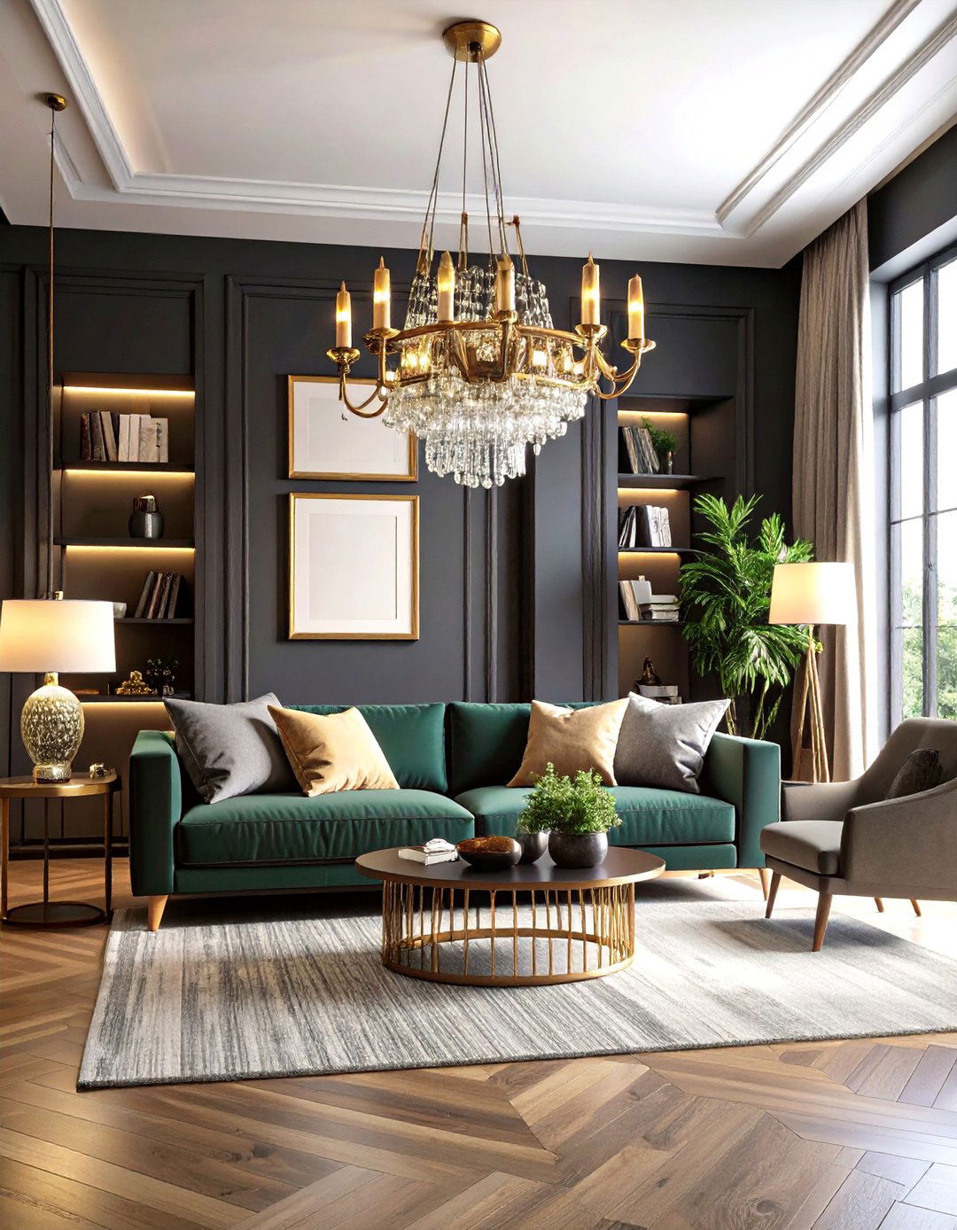 Forest Green Sanctuary Moody Living Room - 20 Moody Living Room Ideas