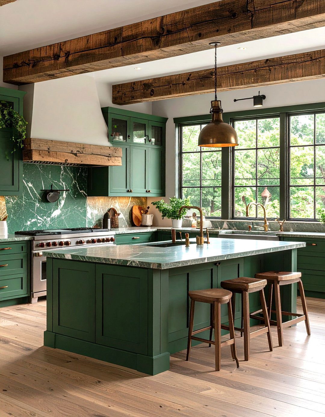 Forest Green Soapstone for Rustic Endurance - 20 Kitchen With Green Countertops Ideas