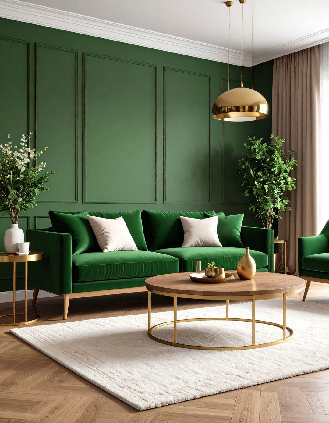 Forest Green Statement Pieces for Autumn Living Rooms - 20 Fall Living Room Ideas