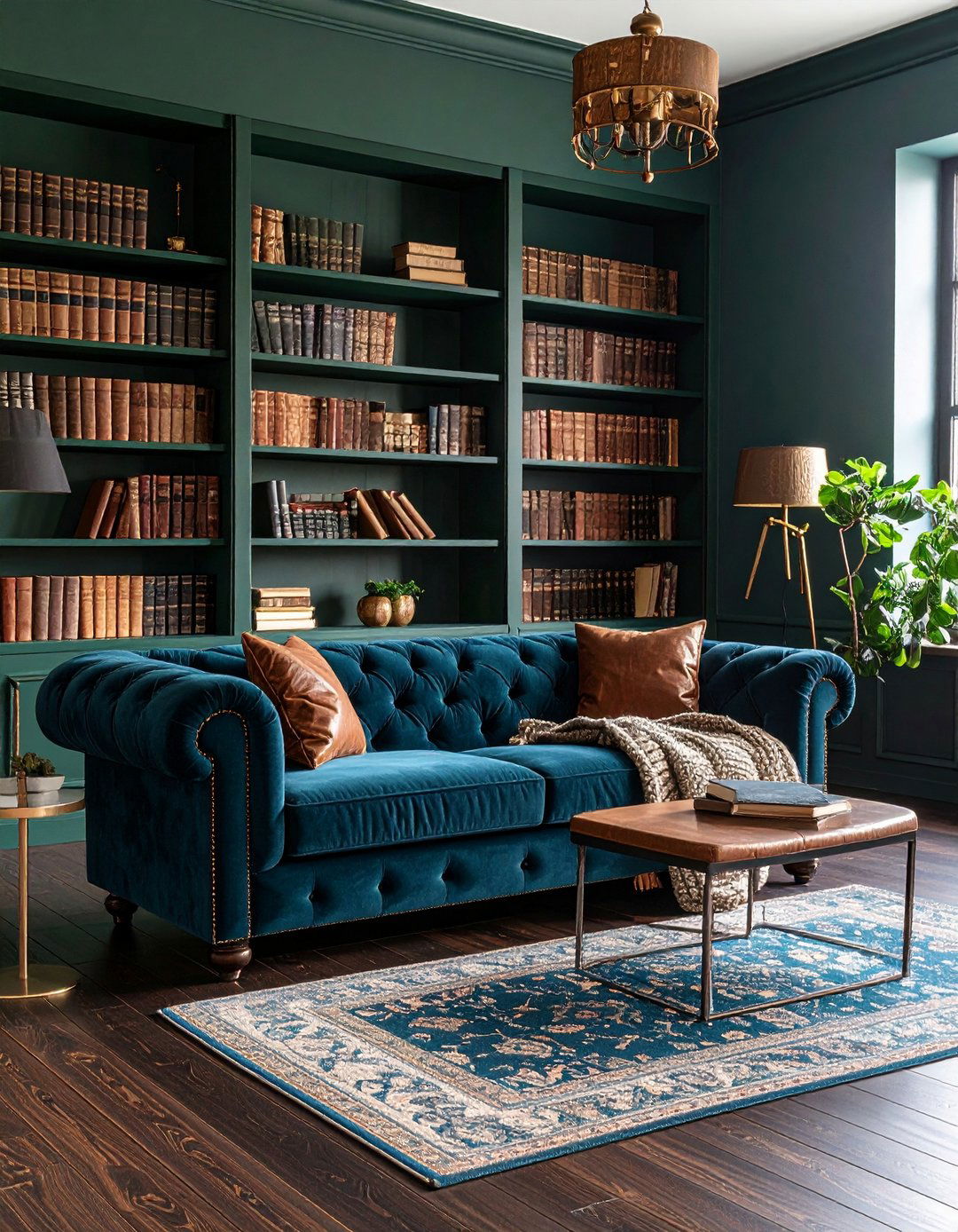Forest Green and Prussian Blue for Dramatic Retreat - 20 Blue and Green Color Combos for Decorating