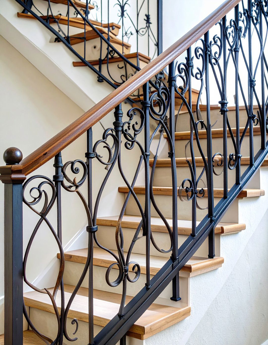Forged Twig and Branch Baluster Art - 20 Farmhouse Rustic Stair Railing Ideas