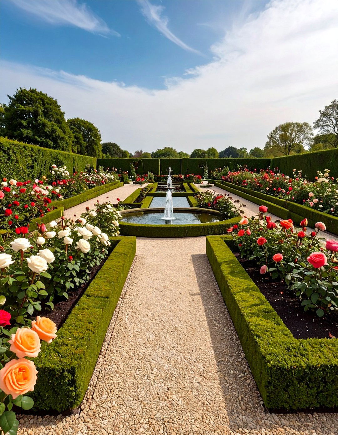 Formal Rose Garden Parterre - 20 Rose Garden Ideas