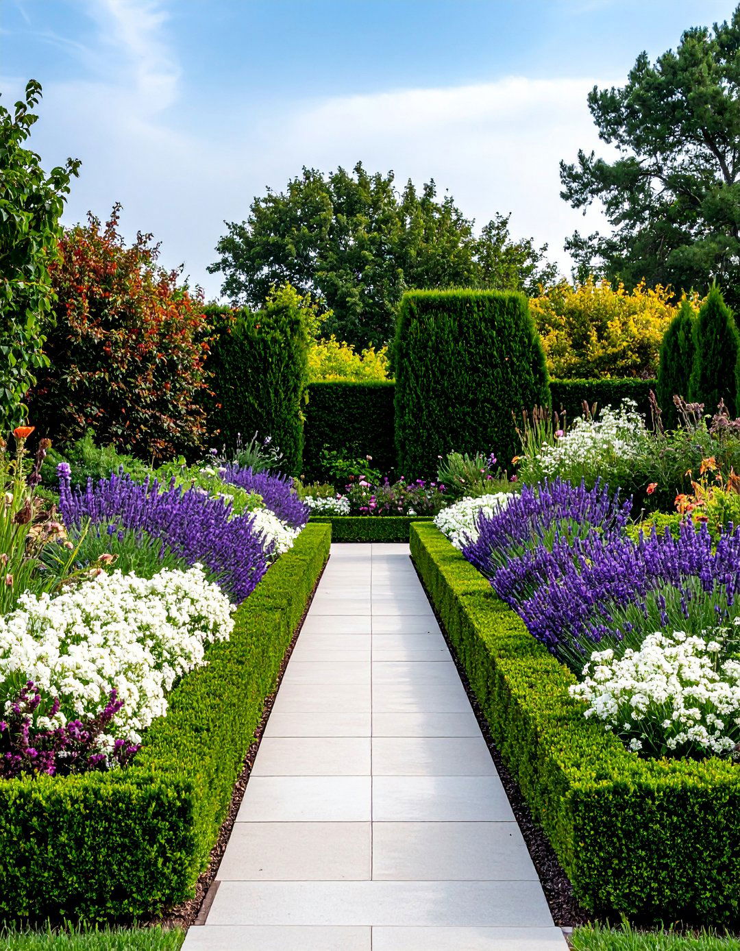 Formal Symmetrical Flower Bed Layout - 20 Front Yard Flower Bed Ideas