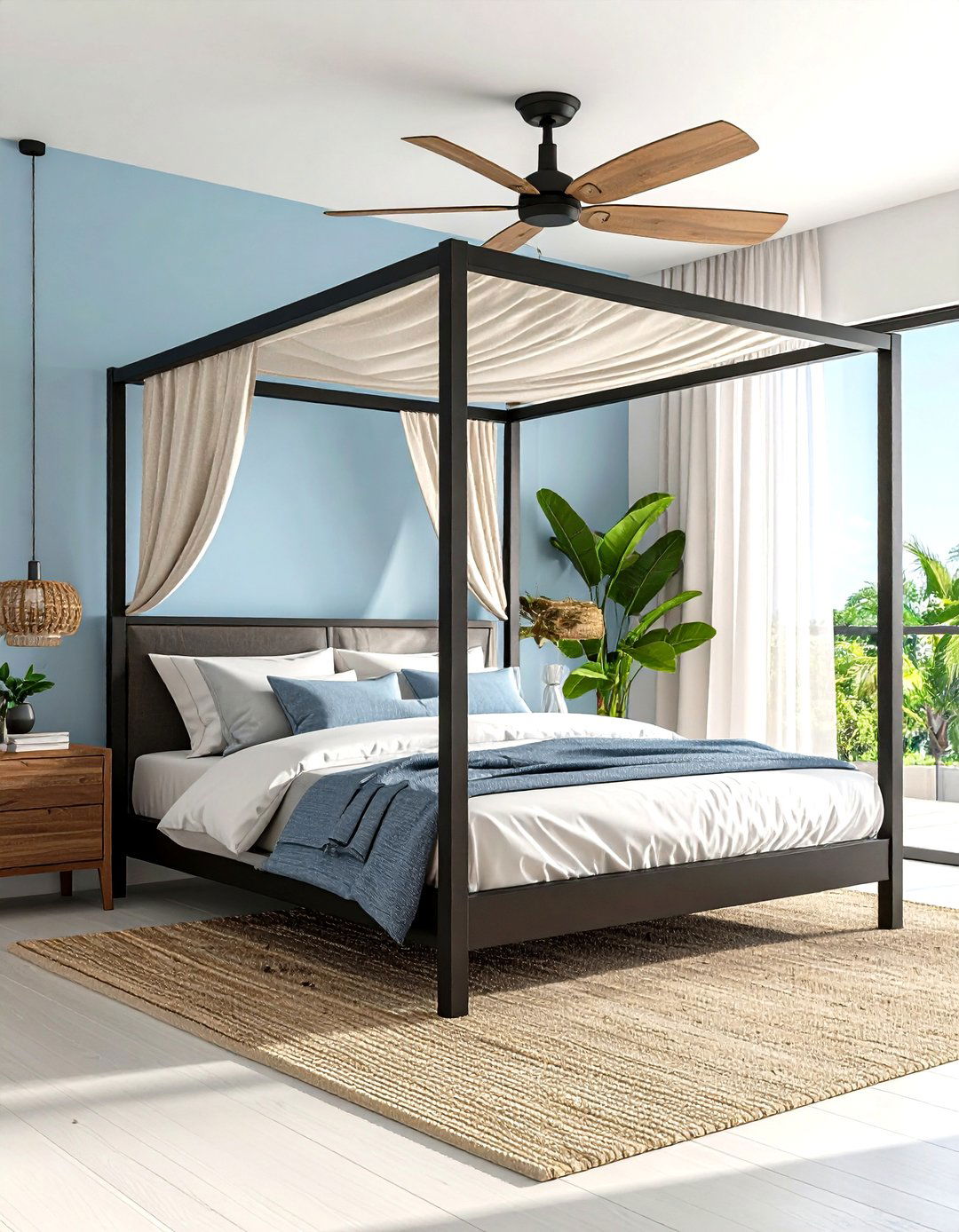 Four Poster Minimalist Romantic Bedroom Idea - 20 romantic bedroom ideas