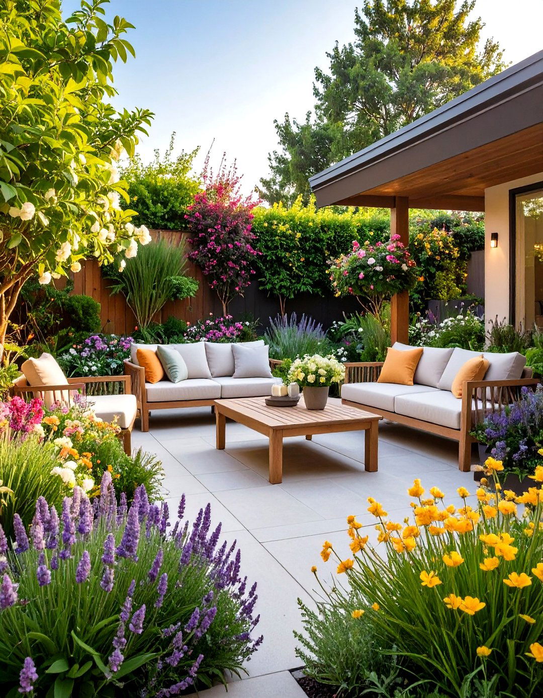 Fragrance Focus Patio Garden - 20 Patio Garden Ideas