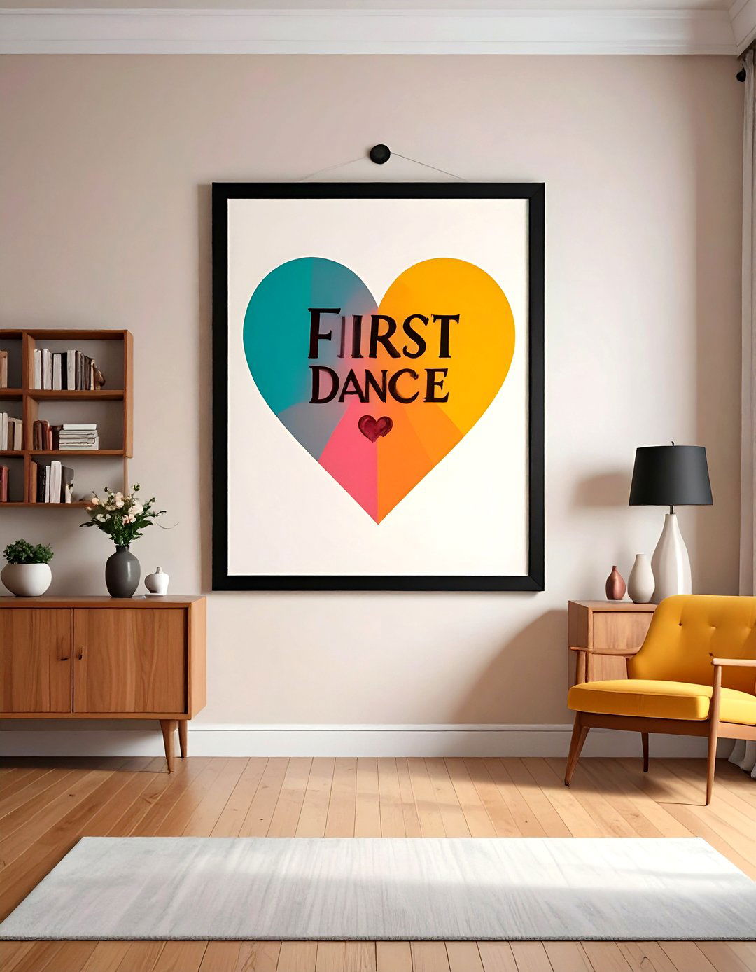 Framed First Dance Lyric Art - 20 First Wedding Anniversary Gift Ideas