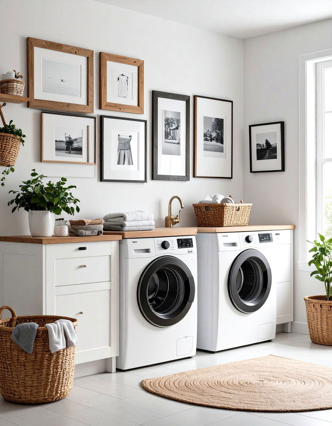 Framed Retro Photography or Ads - 20 Vintage Laundry Room Decor Ideas